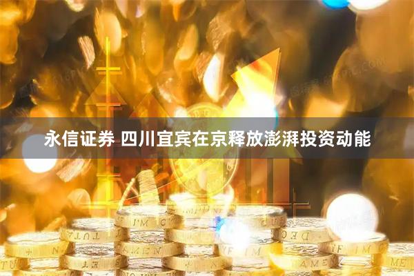永信证券 四川宜宾在京释放澎湃投资动能